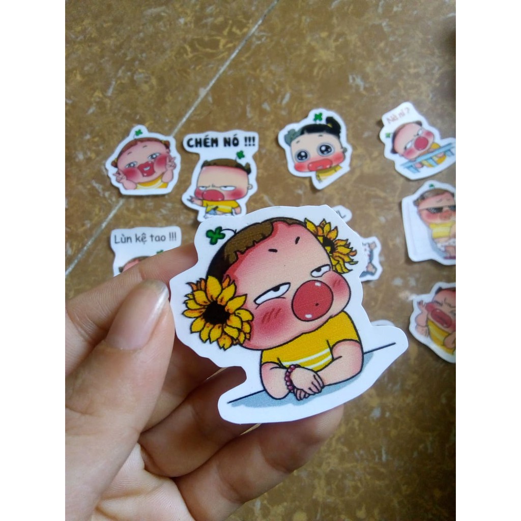 10 sticker dán, hình dán quỳnh aka 15k