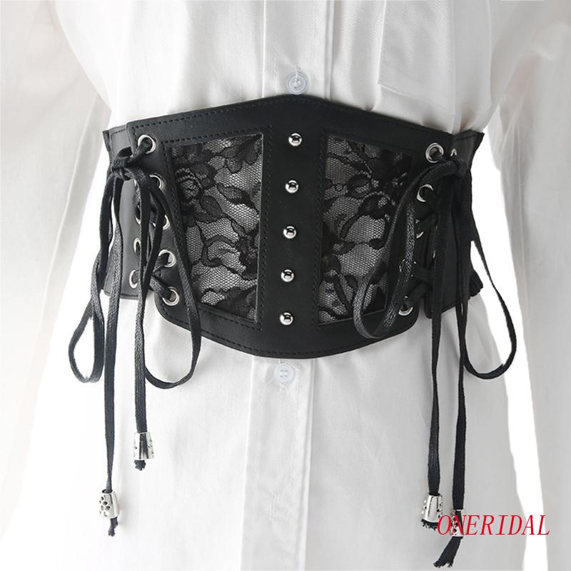 Thắt Lưng Corset Phối Ren Co Giãn Phong Cách Vintage Dành Cho Nữ