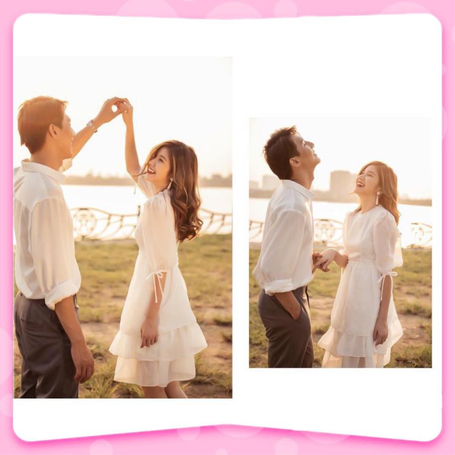 Đầm Nữ,  Đầm trắng babydoll bánh bèo dạo phố cực hot [KÈM ẢNH THẬT] V | BigBuy360 - bigbuy360.vn