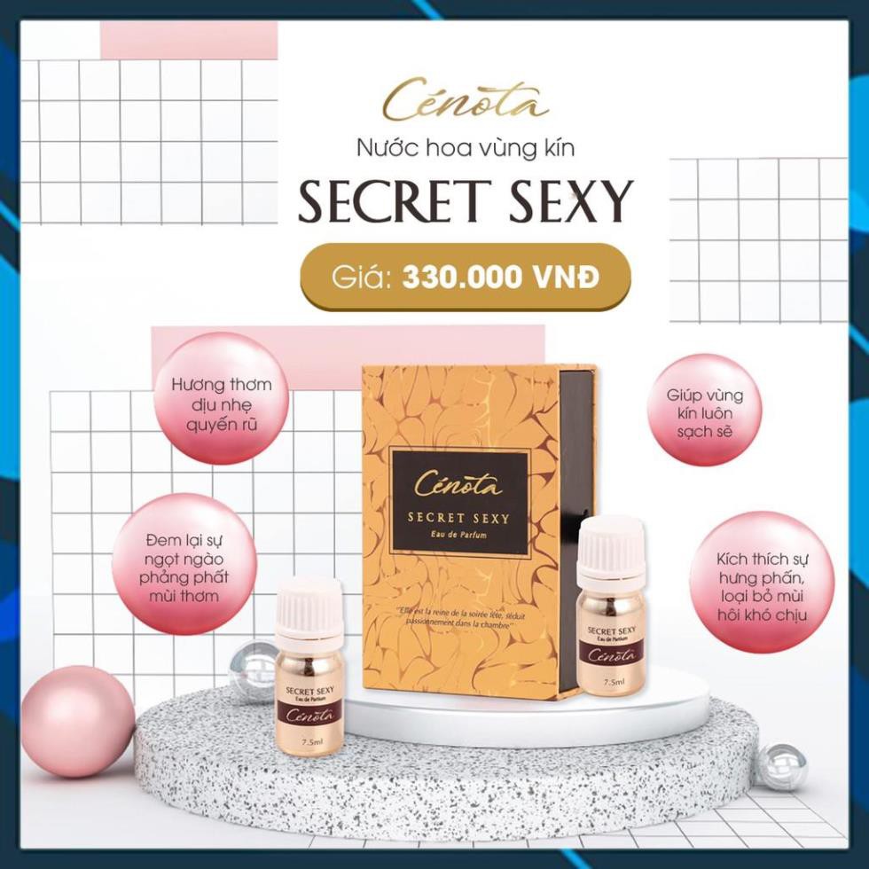 [BÁN LỖ LẤY ĐÁNH GIÁ 5 SAO] Nước Hoa Vùng Kín Cenota Secret Sexy 5ml Quyến Rũ, Khả Năng Lưu Hương Lên Tới 24