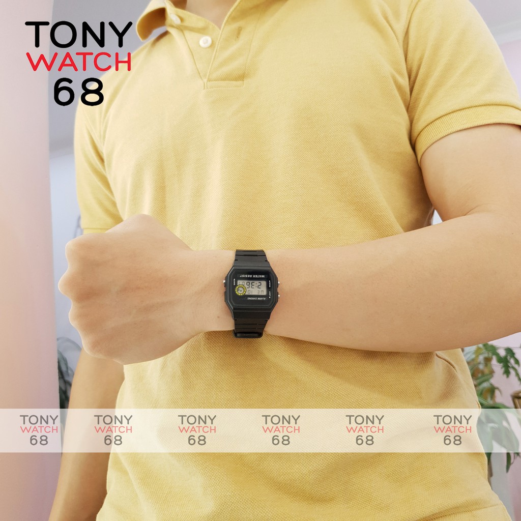 [Mã FAST10KT4 giảm 10K đơn bất kỳ] Đồng hồ điện tử nam nữ SK huyền thoại F-94WA-9DG dây cao su đen