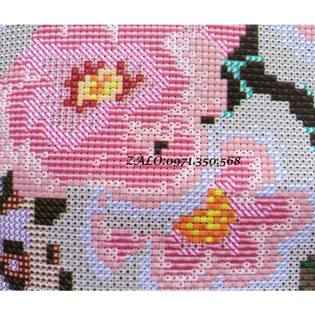 Tranh thêu chữ thập Bình Hoa Khoe Sắc A884-48x60cm