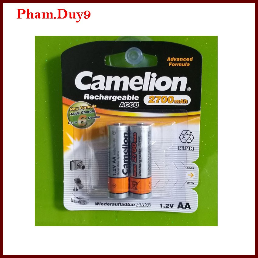 Pin Sạc AA Camelion 2700Mah Vỉ 2 Viên ( có VAT )