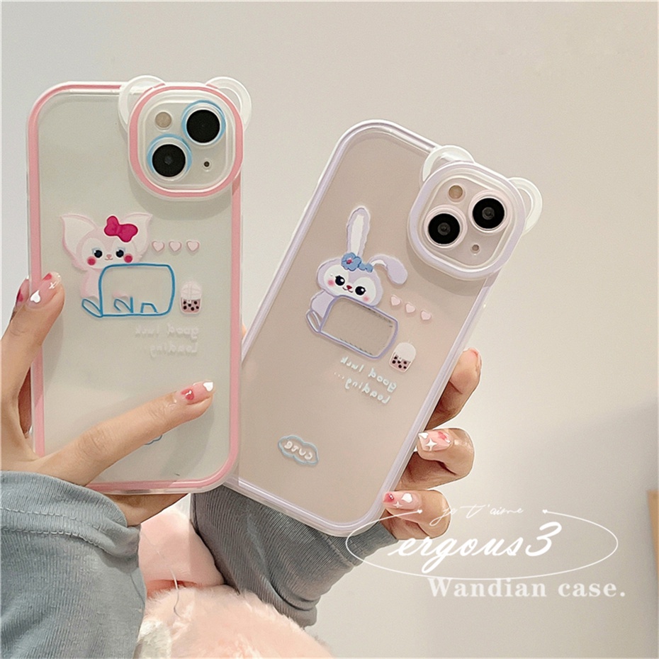 Ốp Điện Thoại Mềm Họa Tiết Gấu StellaLou Linabel Sáng Tạo Cho iPhone 14 13 12 11 Pro Max SE2020 X XR Xs Max 7 8 6 6s Plus