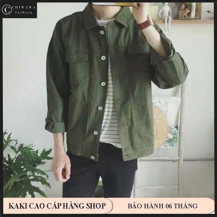 Áo Khoác kaki Jean form rộng Unisex nhiều màu TRA269