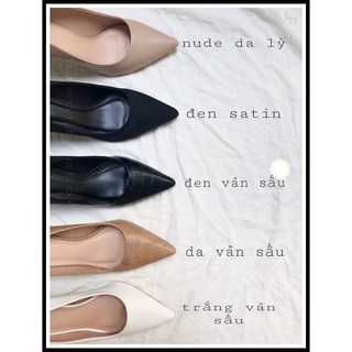 Giày cao gót mũi nhọn 7 phân mũi nhọn phom chuẩn