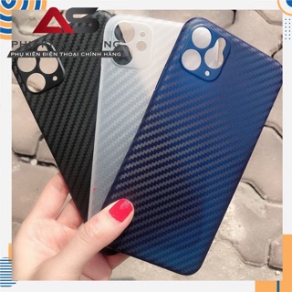[ Có Video] Ốp Giấy Nhám Vân Cacbon Version 2 Chống Vân Tay Siêu Mỏng Cho Iphone
