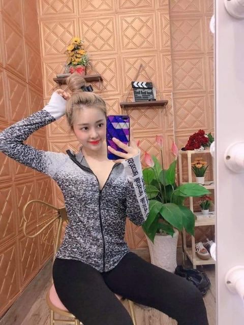 Áo khoác thể thao nữ ôm body Spost [Đen, Xám, Xanh] | BigBuy360 - bigbuy360.vn