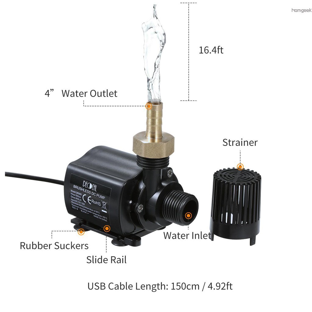 Bơm DC mini 12v 800l/h