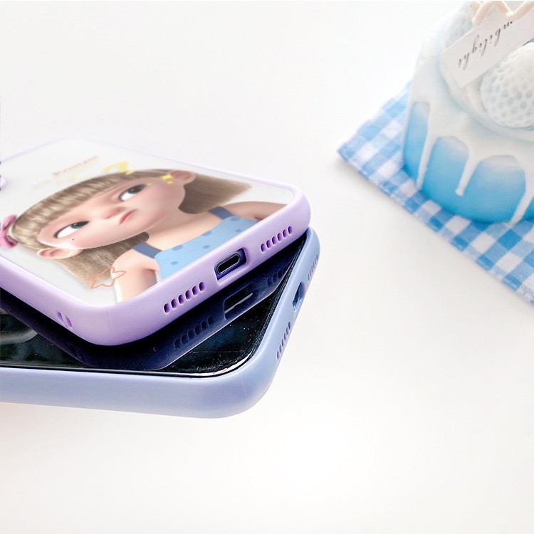 Ốp lưng iphone Baby Girl nhám viền nổi cong 6/6plus/6s/6splus/7/7plus/8/8plus/x/xr/xs/11/12/13/pro/max/plus/promax | BigBuy360 - bigbuy360.vn