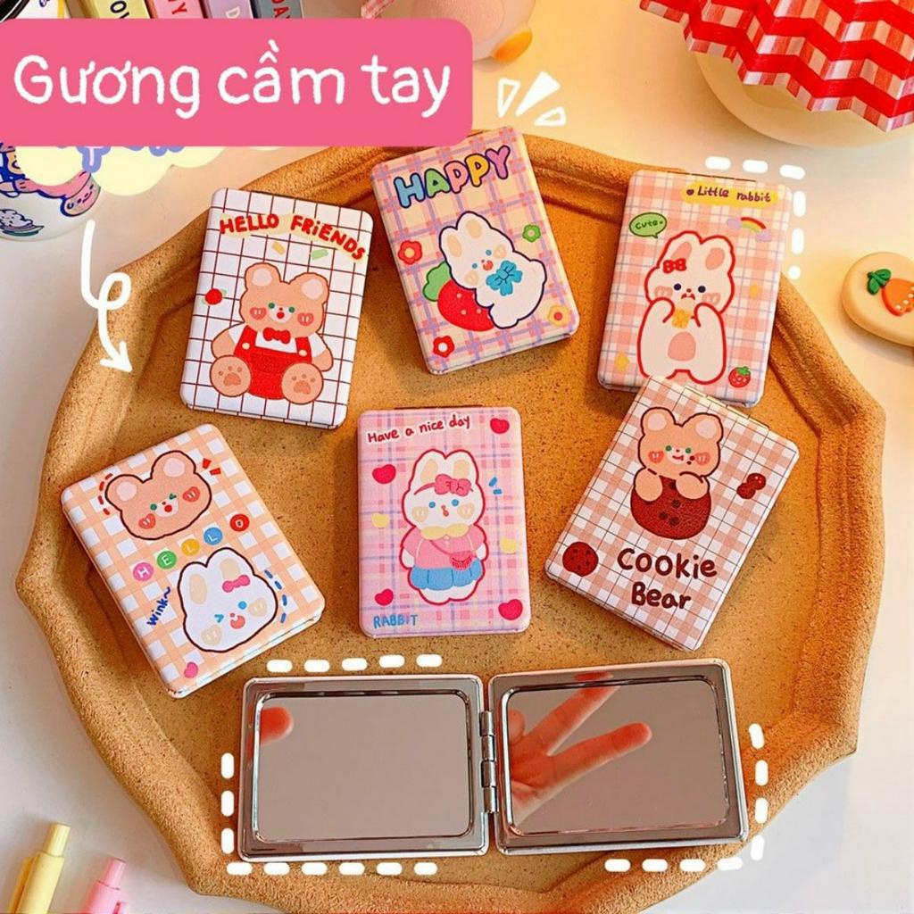 Gương mini cầm tay trang điểm gấp gọn SH077