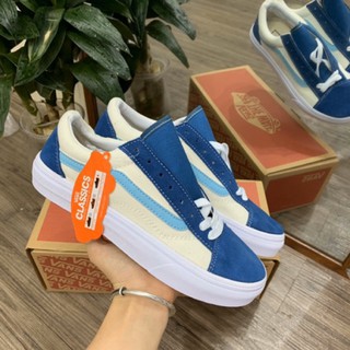 Giầy vans style xanh đậm 1:1 ( full box + free ship )