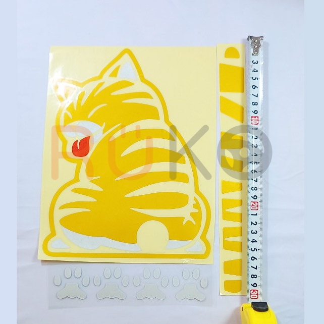 Tem dán, Decal Mèo siêu quậy trang trí sau xe ô tô