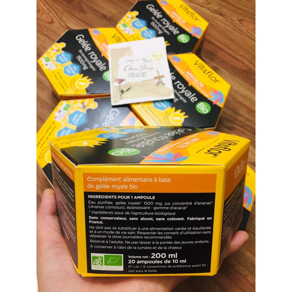 Sữa ong chúa Vitaflor Gelee Royale Bio 1500mg Pháp