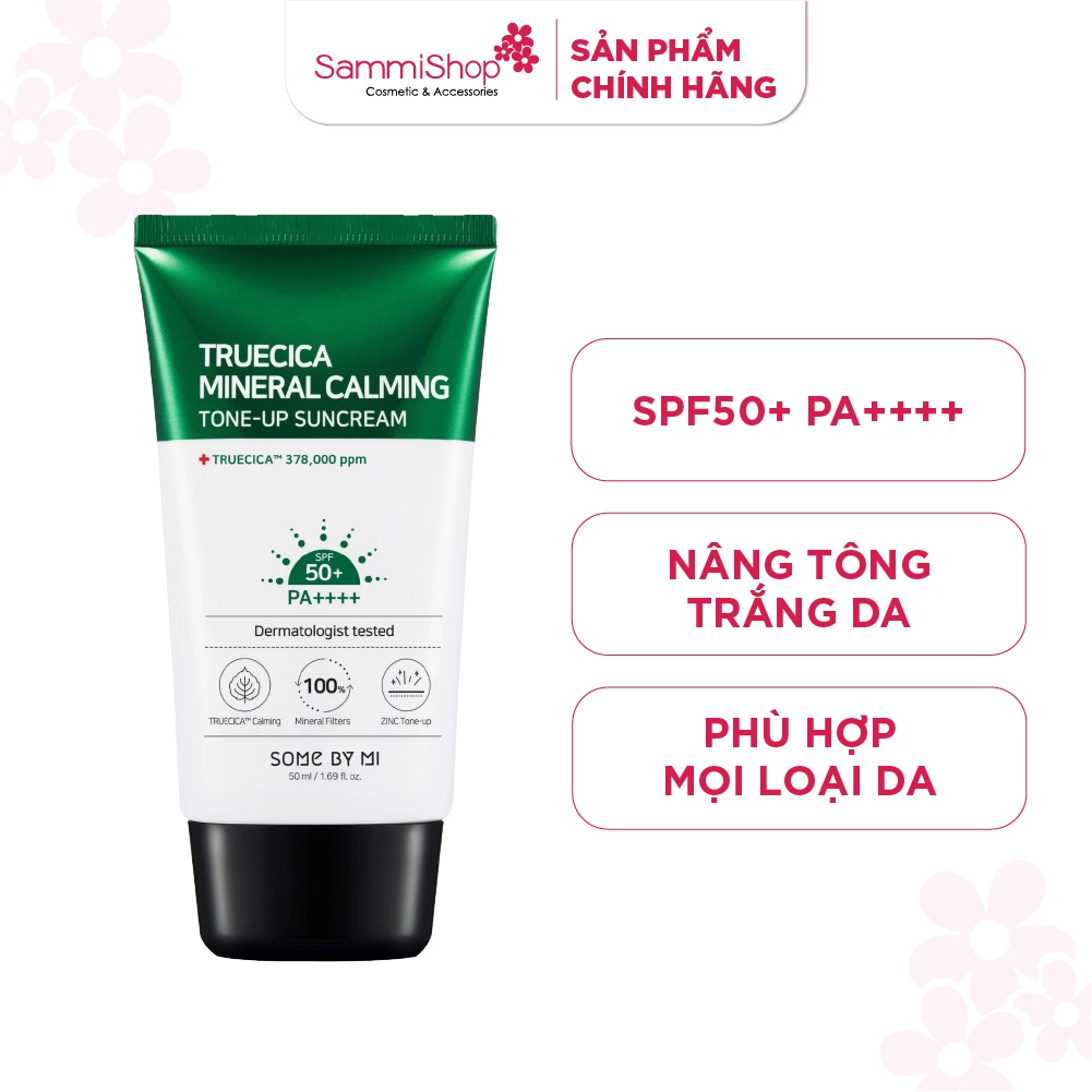 Some By Mi Kem chống nắng Truecica Mineral Calming Tone-up Suncream 50ml