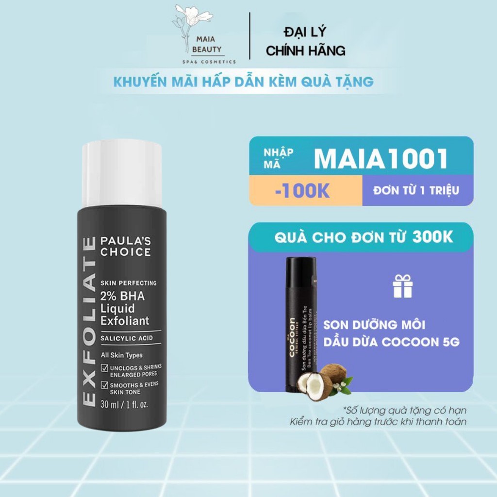 Dung dịch loại bỏ tế bào chết hóa học chứa 2% BHA - Paula's Choice Skin Perfecting 2% BHA Liquid Exfoliant