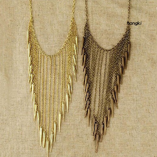 vòng cổ Dáng Dài Phối Đinh Tán Thời Trang Cá Tính Cho Nữ