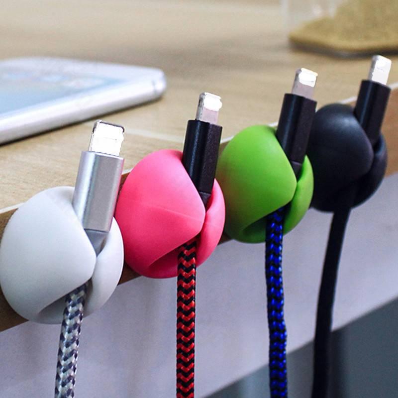 Kẹp cố định dây cáp tai nghe điện thoại làm từ silicon