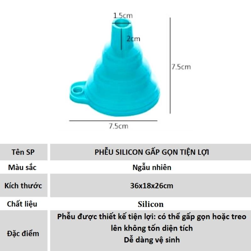 Phễu silicon gấp gọn Dụng cụ chiêt chất lỏng tiện dụng