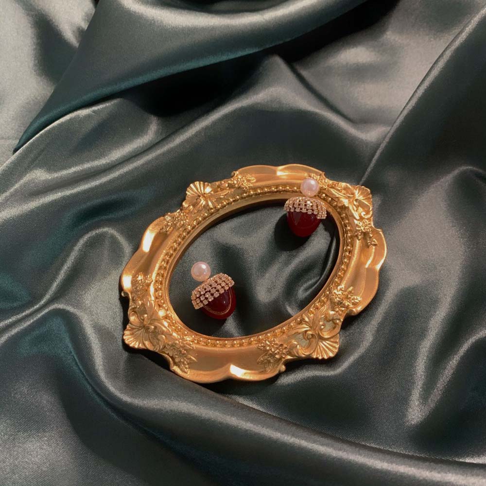 Khuyên Tai Nữ Trang Dáng Dài Tạo Hình Quả Cherry