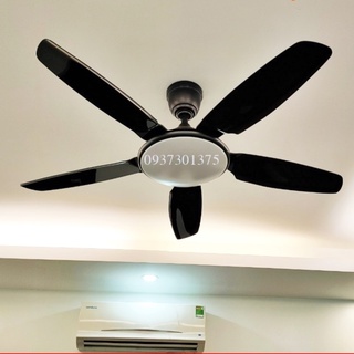 Quạt Trần Đèn 810 Màu Đen-Động Cơ DC Lõi Đồng,Điều Khiển Romote 6 Tốc Độ,Đèn Led 3 Màu ánh Sáng-Bảo Hành 2 Năm
