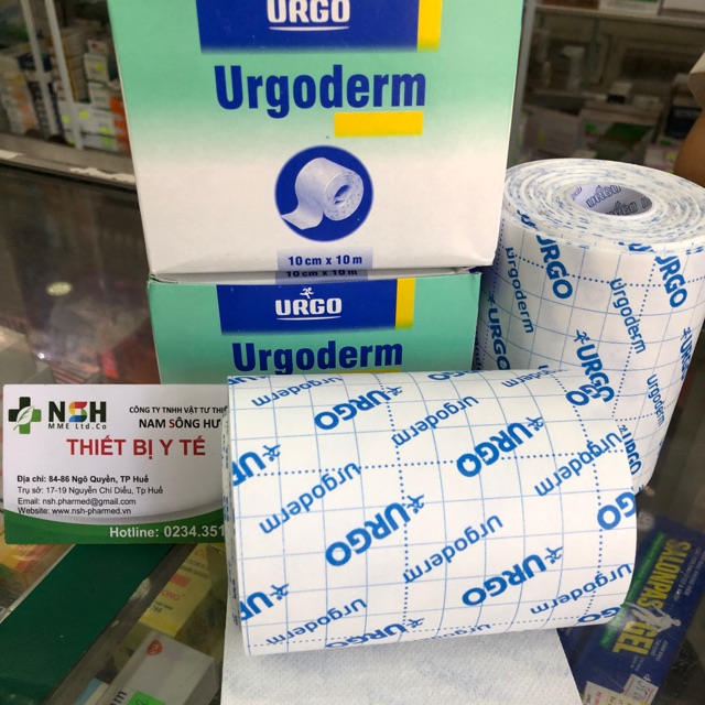 [HÀNG HÃNG] Băng keo y tế Băng dán cuộn co giãn băng dán kèm gạc vết thương Urgoderm 10cm x 10m