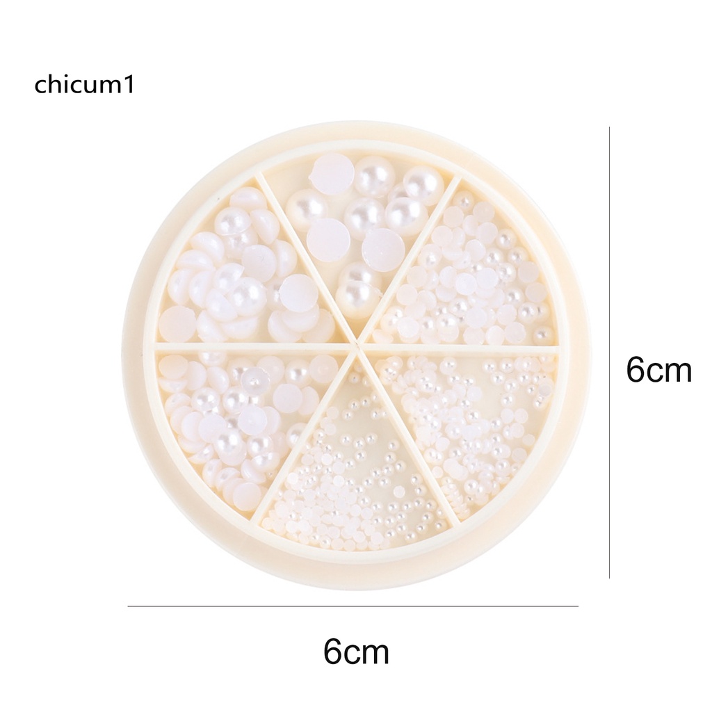 [Hàng mới về] Hạt ngọc trai nhân tạo dính trang trí làm đẹp móng tiện lợi