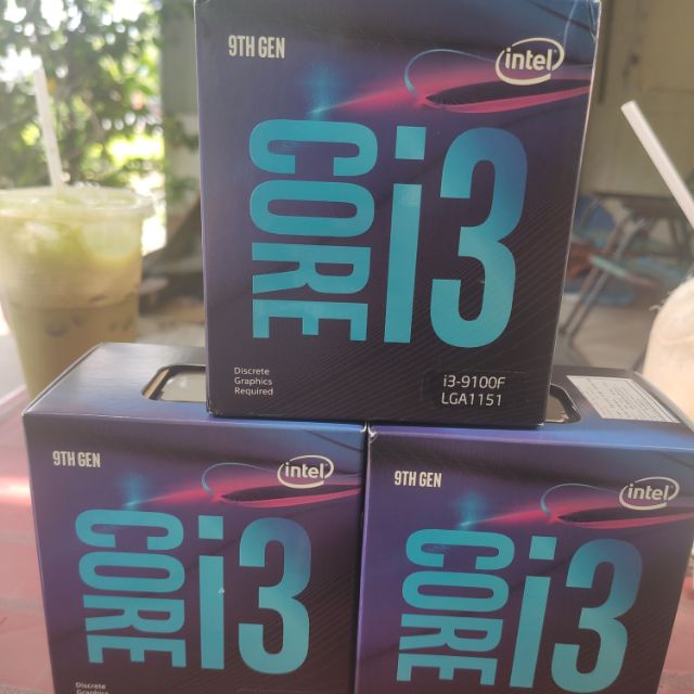 Bộ vi xử lý CPU Intel I3 9100f Full box New BH 36 tháng