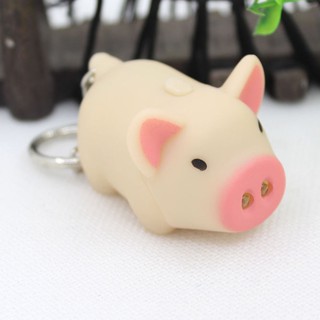 Đồ Chơi Móc Khóa Hình Heo Con Có Đèn LED
