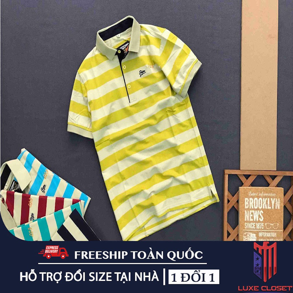 Áo thun nam có cổ phối sọc ngang cao cấp - Thời trang Havis - ASTD043 | BigBuy360 - bigbuy360.vn