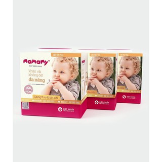 Combo 3 hộp khăn khô Mamamy 180 tờ