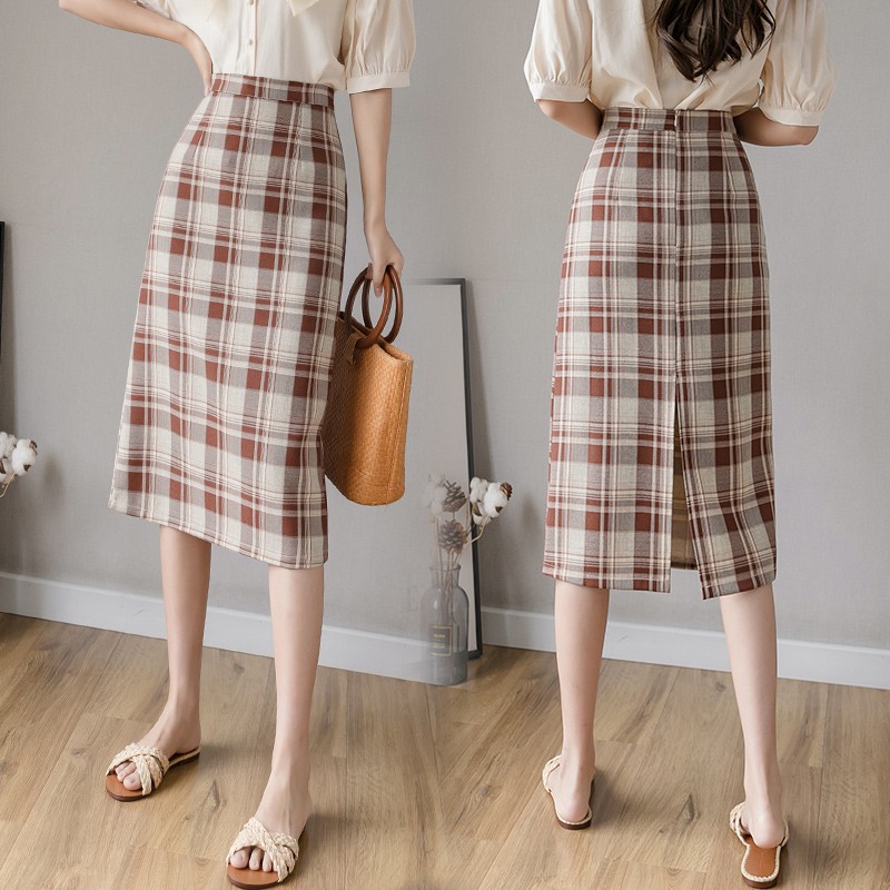 Chân Váy Chữ A Họa Tiết Ca Rô Thời Trang Dành Cho Nữ | BigBuy360 - bigbuy360.vn