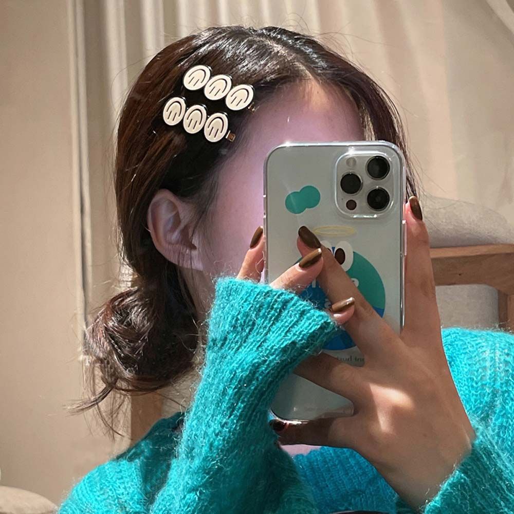 Kẹp tóc mỏ vịt thiết kế hình mặt cười tùy chọn thời trang Hàn Quốc nữ tính