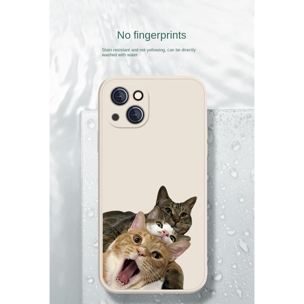 Ốp Điện Thoại Chống Sốc In Hình Mèo Cho Iphone 13 Pro 11 Pro Max Xr 6s 7 8 Plus 12 Mini 14 Pro Xs Max