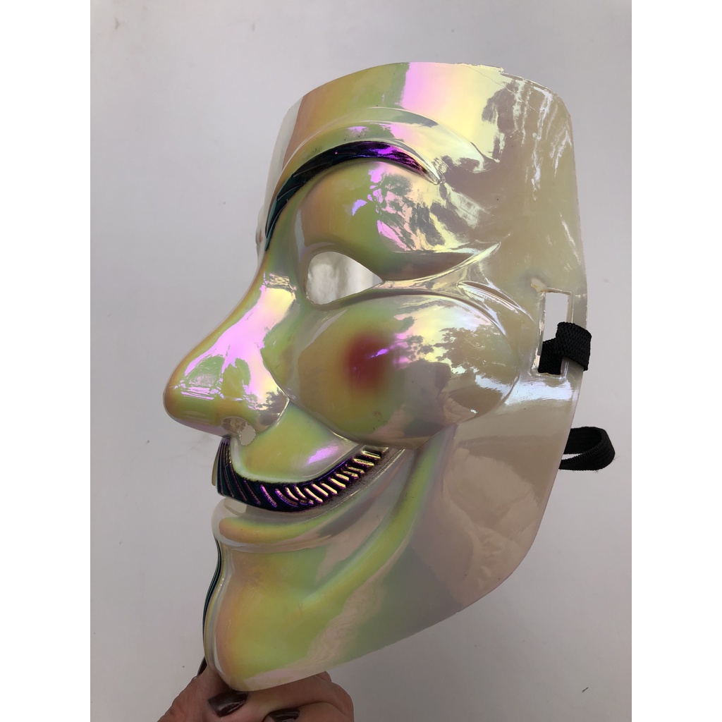 Mặt nạ Hacker Anonymous ánh xà cừ hóa trang Halloween dành cho nam và nữ