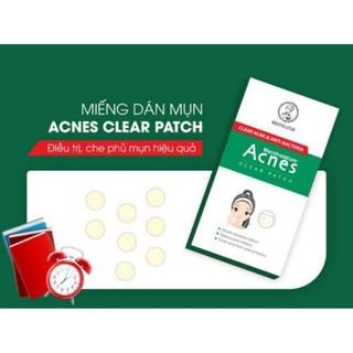 🎊Miếng dán mụn Acnes Clear Patch H24 miếng🎀 BON STORE