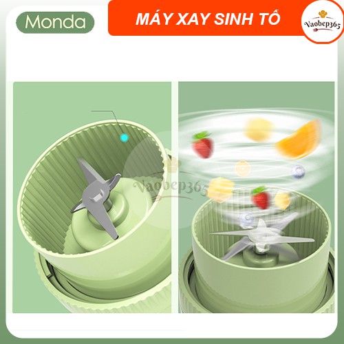 [CAM KẾT CHÍNH HÃNG] Máy xay sinh tố mini cầm tay Monda. Bảo hành 6 tháng 1 đổi 1