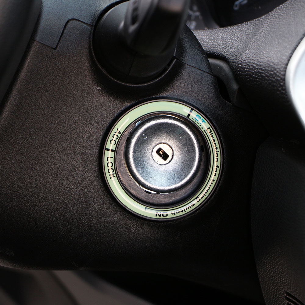 Vòng Dán Trang Trí Nút Khởi Động Xe Hơi Ford New Fiesta MK7 2009-2016 Màu Dạ Quang