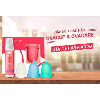 Combo Cốc nguyệt san Ovacup + dung dịch tiệt trùng cốc Ovacare