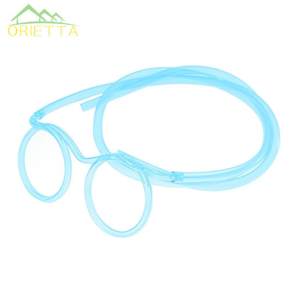 Ống hút nhựa mềm tạo hình mắt kính uống nước độc đáo