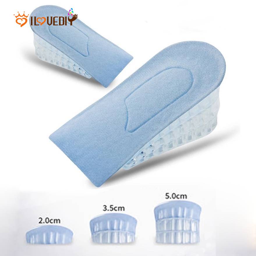 Đệm Lót Giày 3 Lớp Bằng Silicon Mềm Giúp Nâng Chiều Cao