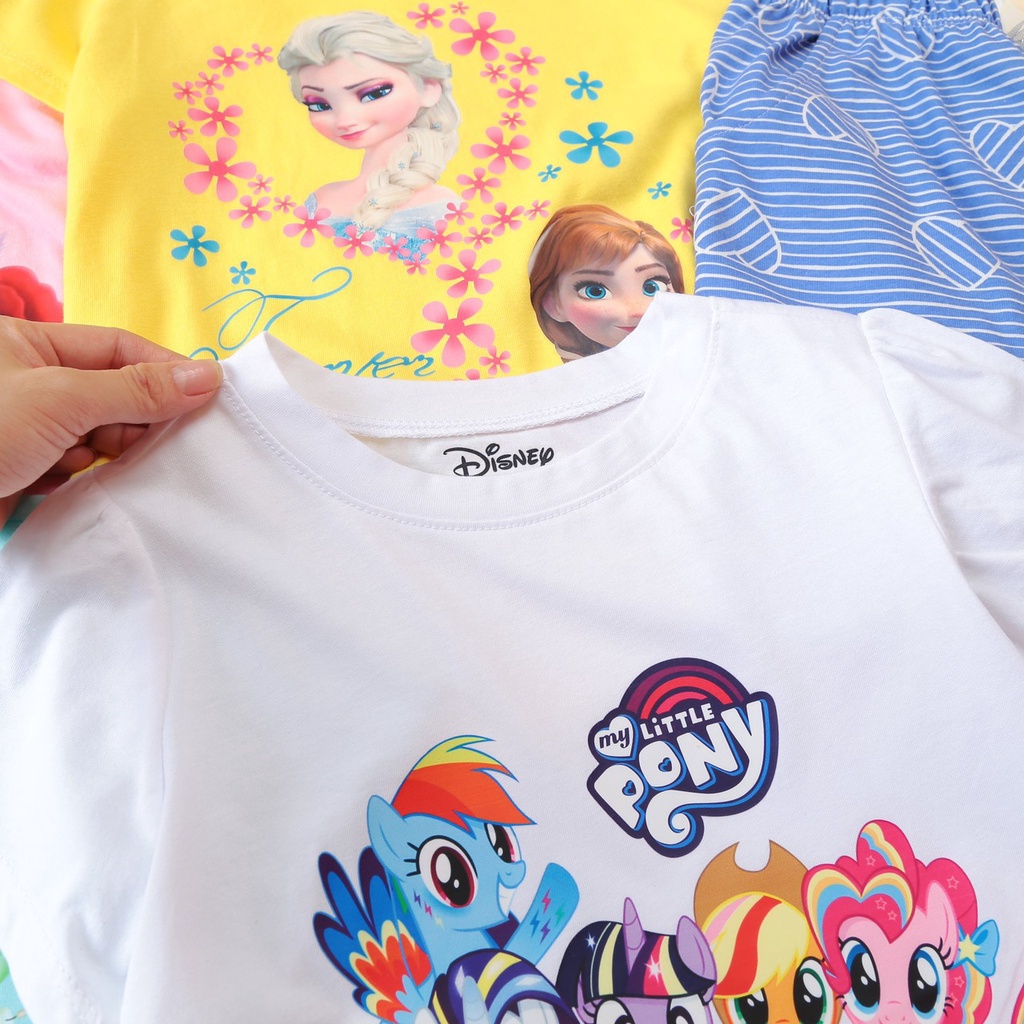 Đồ Bộ quần áo thời trang bé gái size Đại 5 đến 14 tuổi họa tiết Disney Chất thun cotton từ 19 đến 40kg - SGSA