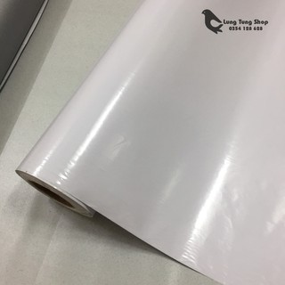 decal trắng bóng có sẵn keo - khổ 1,2m