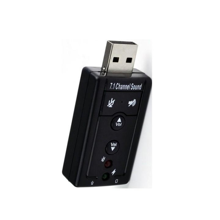 10 USB cho ra Sound Âm thanh 7.1 cực hay bổ trợ cho tai nghe khi Laptop không có or 1 cổng AUX