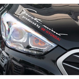 Tem sport mind dán capo xe ô tô Hyundai