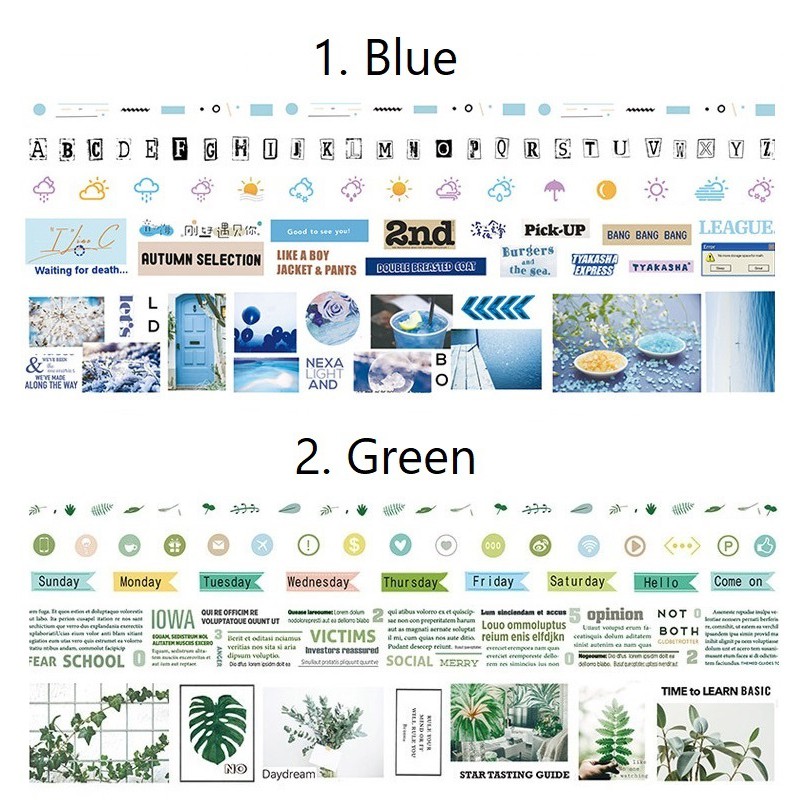 Set băng dính washi tape photography WST223