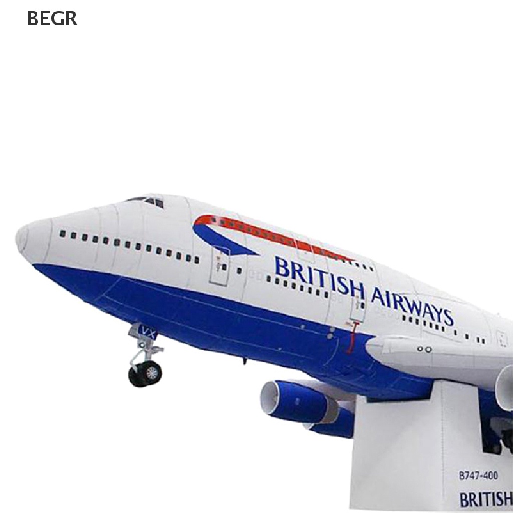 Mô Hình Máy Bay Boeing 747 3D Bằng Giấy Tỉ Lệ 1: 144