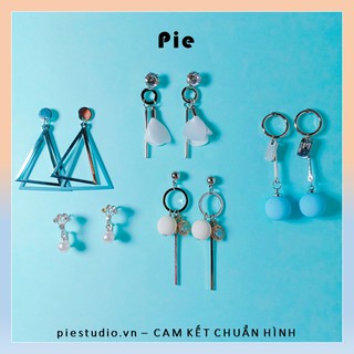 BST Khuyên tai pastel các màu xanh bạc hà, hồng, xanh dương [sẵn - ảnh tự chụp]