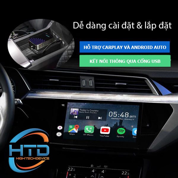 HTD Carplay AI Box D11 Android 9 - CHIP PX6, RAM 4GB, ROM 32GB