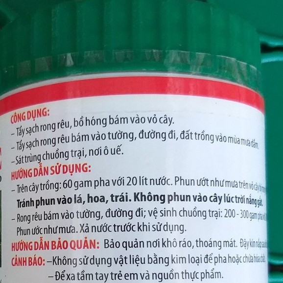 Chất Tẩy Rong Rêu Power Chlorine , rong bám trên cây, mặt đường, dùng trong Nông Nghiệp